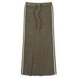 GARMENT KNIT LONG SKIRT [KHAKI]