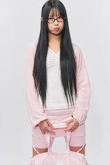 Puff Sleeves Cushion Bolero Pink