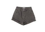 [Belt SET] Bessy Roll-up Washing Denim Short Pants