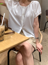 Weekly Wrinkle Shirring Blouse / 2 colors