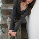 v neck slim t