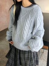 TL Wool Cable Round Knit