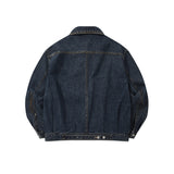 Bleach dyeing trucker jacket / Vintage indigo
