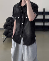 Weron Regular Denim Short Sleeve Shirt