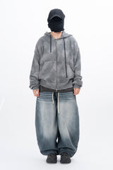 Voda Water Printing Zip-up