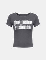 Tess Graphic Shirring Tee