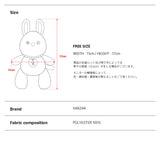 Odd Eye Puppy Bunny Keyring / Gray
