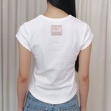 C 90S ラインベーシックTシャツ_ホワイト