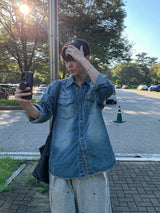 St Weston brush denim shirts