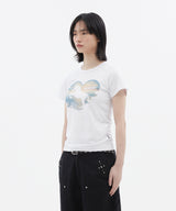 Slim Fit Sunset Horse T-SHIRTS_White