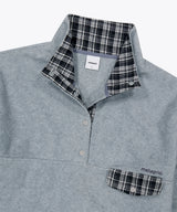 CHECK FLEECE ANORAK_GREY