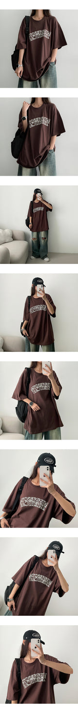 Cudill レタリング半袖Tシャツ