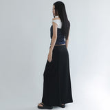 [Retian] String Slit Flare Long Skirt - 3 colors