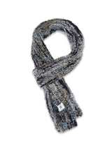 O Logo Fluffy Muffler / Black Multy