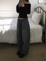 Daily Low Wide Denim Pants (2 colors)