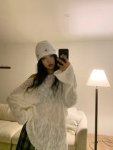 Starlight Round Stud Knit Beanie (6 colors)