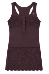 レース スリーブレス [BURGUNDY]