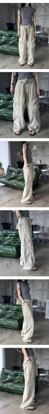 [Unisex] デザートベルトウォッシングカーゴパンツ(3color)