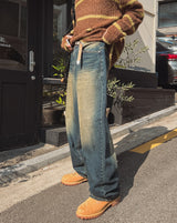 リンクダブルバックポケットデニムパンツ