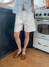 Tsubasa Basic Pintuck Shorts (Belt Set)