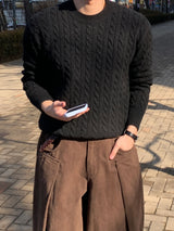 エネロ ソフトウール ケーブル クロップニット