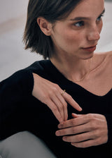 [925 silver] Deux.silver.186 / リュバンピアス (ゴールド)