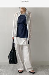 Ver Tencel See-through Loose Fit Shirt
