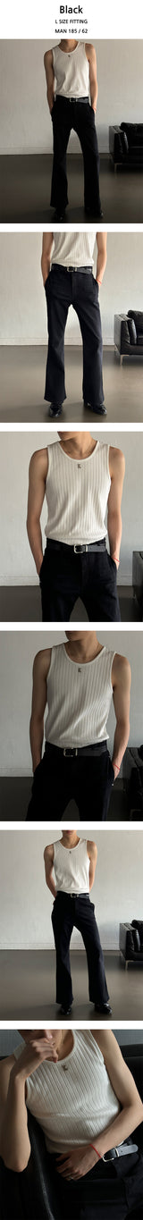 [4SEASON] Black boots cut pants