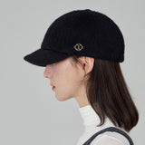 VAカーブサークルロゴニュースボーイキャップ / Black