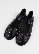 STUD BALL FLAT SHOES