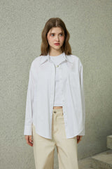 BRIGHT OVERSIZED SHIRT / WHITE
