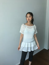Silk Layer Frill sleeveless (2color)