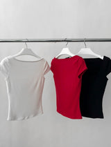 Simple Square Fake Tube Top Short-Sleeved T-shirt