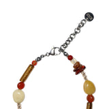 karen silver brown gemstone bracelet 