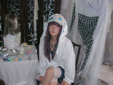 Dozzing hooded zip-up ( White )