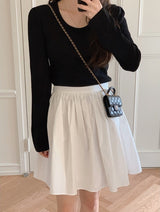 Basic U-neck Rib Puff Knit (5color)