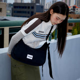 RIBBON CRESCENT CROSS BAG_BLACK