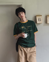 Sandry Think リンガー半袖Tシャツ