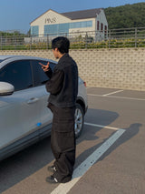 クロップビンテージジーンデニムベスト　２色