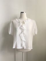 Cascade ruffle blouse