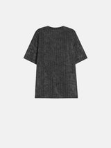ソフトベロアヘンリーネック半袖Tシャツ