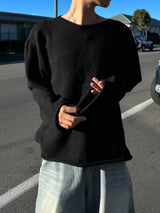Lips Boatneck Over Knit 4C