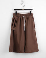 [UNISEX] カットサイドスナップカプリバミューダパンツ