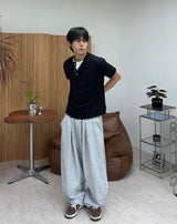 ベロ ピンタック ワイド スウェットパンツ