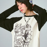 [UNISEX] フライデービンテージラグラン長袖Tシャツ