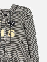 I Love Stripe ツーウェイフード付きジップアップ（1c）