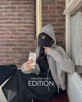 【MADE】Hooded zip-up knit