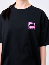 ラビットTシャツ_ブラック/ピンク