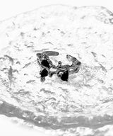 Black flower Ring