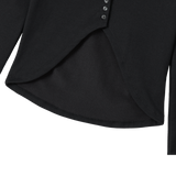 Dry Fit Layered Cover-Up Bolero Cardigan - BLACK